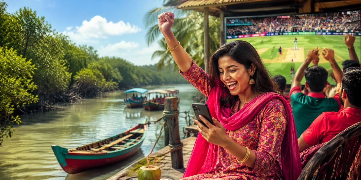 A Bangladeshi user enjoying cricket betting in Khulna